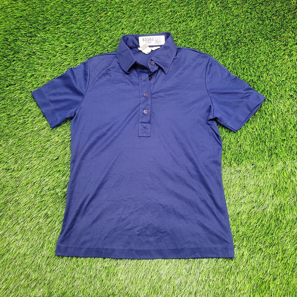 Vintage 90s MOD Polo Shirt Womens 2XS/XS 16x23 Blue Millay